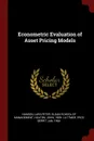 Econometric Evaluation of Asset Pricing Models - Lars Peter Hansen, John Heaton