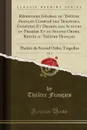 Repertoire General du Theatre Francais Compose des Tragedies, Comedies Et Drames, des Auteurs du Premier Et du Second Ordre, Restes au Theatre Francais, Vol. 3. Theatre du Second Ordre; Tragedies (Classic Reprint) - Théâtre Français