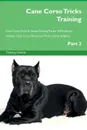 Cane Corso Tricks Training Cane Corso Tricks . Games Training Tracker . Workbook.  Includes. Cane Corso Multi-Level Tricks, Games . Agility. Part 2 - Training Central
