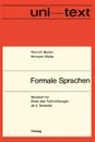 Formale Sprachen. Eine Einfuhrung - Heinrich Becker