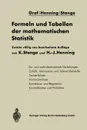 Formeln und Tabellen der mathematischen Statistik - NA Graf, Kurt Stange, Hans-Joachim Henning