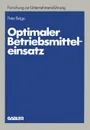 Optimaler Betriebsmitteleinsatz. Planung unter Erfassung abnutzungsbedingter Potentialreduzierungen - Peter Betge
