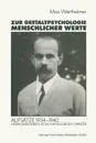 Zur Gestaltpsychologie menschlicher Werte - Michael Wertheimer