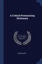 A Critical Pronouncing Dictionary - John Walker