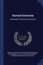 Harvard University. Handbook Of The Germanic Museum - Kuno Francke