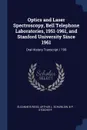 Optics and Laser Spectroscopy, Bell Telephone Laboratories, 1951-1961, and Stanford University Since 1961. Oral History Transcript / 199 - Suzanne B Riess, Arthur L. Schawlow, B P. Stoicheff