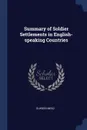 Summary of Soldier Settlements in English-speaking Countries - Elwood Mead