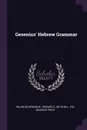 Gesenius. Hebrew Grammar - Wilhelm Gesenius