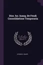 Diss. Iur. Inaug. De Feudi Consolidatione Temporaria - Johann G. Bauer