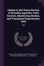 Update to the Status Review of Howellia Aquatilis. Field Surveys, Monitoring Studies, and Transplant Experiments, 1990: 1991 - Lisa Schassberger Roe, Montana Natural Heritage Program, J Stephen Shelly