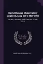David Dunlap Observatory Logbook, May 1954-May 1955. 24, May 1954-May 1955, Plate nos. 21266-22319 - David Dunlap Observatory