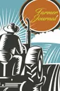 Farmer Journal. 120-page Blank, Lined Writing Journal for Farmers - Makes a Great Gift for Anyone Into Farming (5.25 x 8 Inches / Blue) - Journal Jungle Publishing