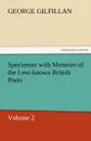 Specimens with Memoirs of the Less-Known British Poets, Volume 2 - George Gilfillan