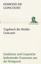 Tagebuch Der Bruder Goncourt - Edmond De Goncourt