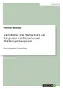 Zum Beitrag von Hochschulen zur Integration von Menschen mit Fluchtlingshintergrund - Christina Meichner