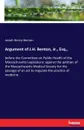 Argument of J.H. Benton, Jr., Esq., - Josiah Henry Benton