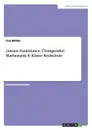 Lineare Funktionen. Ubungszirkel Mathematik 8. Klasse Realschule - Lisa Müller