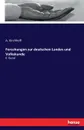 Forschungen zur deutschen Landes und Volkskunde - A. Kirchhoff