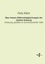 Uber Lineare Differentialgleichungen Der Zweiten Ordnung - Felix Klein
