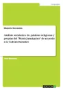 Analisis semantico de palabras religiosas y propias del 