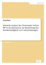 Kritische Analyse des Neuronalen Netzes BP-14 als Instrument zur Beurteilung der Kreditwurdigkeit von Unternehmungen - Jörg Weber