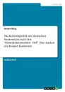 Die Kolonialpolitik des deutschen Kaiserreichs nach den 