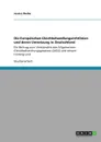 Die Europaischen Gleichbehandlungsrichtlinien und deren Umsetzung in Deutschland - Jessica Weller