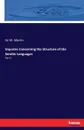 Inquiries Concerning the Structure of the Semitic Languages - Sir W. Martin