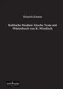 Keltische Studien. Irische Texte Mit Worterbuch Von K. Windisch - Heinrich Zimmer
