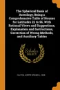 The Spherical Basis of Astrology; Being a Comprehensive Table of Houses for Latitudes 22 to 56, With Rational Views and Suggestions, Explanation and Instructions, Correction of Wrong Methods, and Auxiliary Tables - Joseph Grinnell Dalton