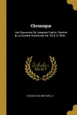 Chronique. Les Souvenirs De Jacques Guerin. Geneve . La Societe Genevoise De 1815 A 1830... - Charles Du Bois-Melly