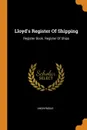 Lloyd.s Register Of Shipping. Register Book. Register Of Ships - M. l'abbé Trochon