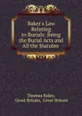 Law Relating to Burials - Thomas Baker