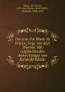 Die Lais der Marie de France, hrsg. von Karl Warnke. Mit vergleichenden Anmerkungen von Reinhold Kohler. Bibliotheca normannica - Marie de France