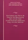 Die Fabeln der Marie de France - Hermann Suchier