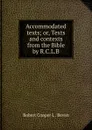 Accommodated texts. or, Texts and contexts - Robert Cooper L. Bevan