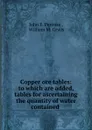 Copper ore tables - John F. Penrose, Wm. M. Grylis