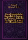 Das altfranzosische Rolandslied - Edmund Stengel