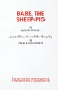 Babe, The Sheep Pig - David Wood