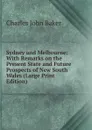 Sydney and Melbourne: With Remarks on the Present State and Future Prospects of New South Wales (Large Print Edition) - Charles John Baker