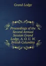 Proceedings of the Second Annual Session Grand Lodge, A. O. U. W. British Columbia - Grand Lodge