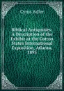 Biblical Antiquities: A Description of the Exhibit at the Cotton States International Exposition, Atlanta, 1895 - Cyrus Adler