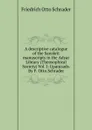 A descriptive catalogue of the Sanskrit manuscripts in the Adyar Library (Theosophical Society) Vol. I: Upanisads. By F. Otto Schrader - Friedrich Otto Schrader