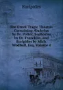 The Greek Tragic Theatre: Containing AEschylus by Dr. Potter, Sophocles by Dr. Francklin, and Euripides by Mich. Wodhull, Esq, Volume 4 - Euripides