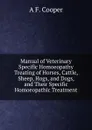 Manual of Veterinary Specific Homoeopathy Treating of Horses, Cattle, Sheep, Hogs, and Dogs, and Their Specific Homoeopathic Treatment - A F. Cooper