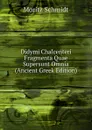 Didymi Chalcenteri Fragmenta Quae Supersunt Omnia (Ancient Greek Edition) - Moritz Schmidt