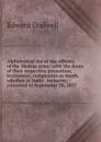 Alphabetical list of the officers of the Madras army: with the dates of their respective promotion, retirement, resignation or death, whether in India . inclusive, corrected to September 30, 1837 - Edward Dodwell