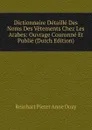 Dictionnaire Detaille Des Noms Des Vetements Chez Les Arabes: Ouvrage Couronne Et Publie (Dutch Edition) - Dozy Reinhart Pieter