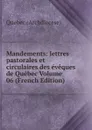 Mandements: lettres pastorales et circulaires des eveques de Quebec Volume 06 (French Edition) - Quebec (Archdiocese)