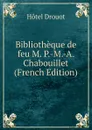Bibliotheque de feu M. P.-M.-A. Chabouillet (French Edition) - Hotel Drouot